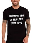 Homme Tee-Shirt Travailler Pour Une Ville Sans Nucléaire - Working For A Nuclear Free City - T-Shirt Graphique Éco-Responsable Vintage Cadeau Nouveauté