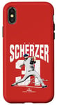 Coque pour iPhone X/XS Max Scherzer | Joueurs de baseball du Texas | MLBMSC3901