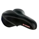 selle vélo DOKIO CITY CONFORT avec élastomères + réflecteur  L 250 x l 210 mm