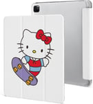 Étui Pour Ipad Pro 2021 Hello Kitty 12,9 Pouces, Type Ordinateur Portable, Support À Trois Volets Avec Porte-Stylo, Réveil/Veille Automatique