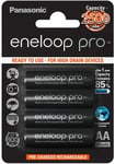 4 Panasonic eneloop pro AA 2500 mAh Rechargeable Batteries ready NiMH BK-3HCDE