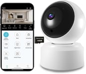 Caméra Surveillance WiFi Interieur 2MP Caméra 355° Connectée Caméra sans Fil Détection Humaine Suivi Intelligent Audio Bidirectionnel Compatible pour Bébé Animal