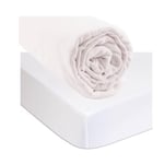 Easy Dort | Kit Draps Housse 90x190 cm + Alèse Coton Bio Sommeil sain | Blanc | Certifié Oeko-Tex | Qualité | Fabriqué en Europe