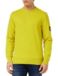 Calvin Klein Jeans Men's Badge Crew Neck J30J323426 Sweatshirts, Tonic Yellow, M