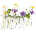 Lot de 12 tubes à essai pour fleurs à suspendre, vase avec bord à suspendre, décoration de fenêtre, vase en verre, décoration de mariage, fleurs (10 cm)