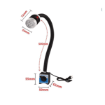 6W LED-arbetslampa med magnetisk bas och flexibel svanhals för CNC-, fräs-, borr- och symaskiner