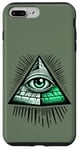 Coque pour iPhone 7 Plus/8 Plus argent tous les yeux voyants ironie illuminati foi