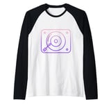 Vinyl Record Player Album Raglan Baseball Tee