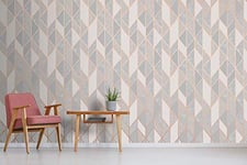 Superfresco Easy Rose Gold Milan Geometric Wallpaper