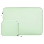 MOSISO Housse Compatible avec MacBook Air/Pro, 13-13,3 Pouces Notebook, Compatible avec MacBook Pro 14 M3 M2 M1 Pro Max 2024-2021, Laptop Sleeve Néoprène Sac avec Petite Pochette, Vert Miel