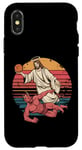 Coque pour iPhone X/XS Funny Jesus Basketball Crossing Up The Devil Christian