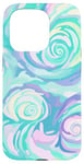 iPhone 15 Pro Swirl Green Color Illustration Pattern Abstract Art Case