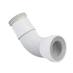 Raccord WC Blanc Blanc Longueur de 280 à 550 mm Flexible Diamètre de raccordement 80/110 × 100/120 mm