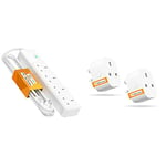 Smart Power Strip WiFi Plug - Refoss Smart Outlets Smart Extension Lead 1.8m with 4 AC Outlets, 13A 250V & Smart Plug Works with Alexa, Apple HomeKit Siri, Google Home - 2 Pack