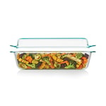 Pyrex Deep 5.2-Qt (9"x13") 2-in-1 Glass Baking Dish with Glass Lid, Extra Large Rectangular Baking Pan For Casserole & Lasagna, Dishwasher, Freezer, Microwave and Pre-Heated Oven Safe