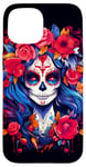 Coque pour iPhone 15 Dia De Los Muertos Masque La Catrina