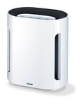 Beurer LR200 Air Purifier, Up to 15 m², Ventilation, 3 Levels of Filtration, Ionic Function, Illuminated Display, Timer, Hepa Filter, 50 W, White