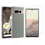 Google Pixel 7 Pro 5G : Coque Protection TPU Invisible arrière Transparente ET Protection écran Google Pixel 7 Pro 5G - Accessoires - Neuf