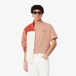 Lacoste T-shirt coton Taille M Beige Rosé