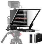 NEEWER Téléprompteur X17 II avec Télécommande RT113/Contrôle APP, Séparateur Faisceau HD 17" Cadre en Métal Support Amélioré Plaque QR Compatible avec 501PL iPad iPhone, Max.44,1lb, sans Assemblage