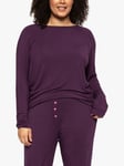 Cyberjammies Clarissa Knit Slouch Pyjama Top, Purple