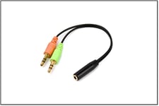 HEADPHONE AUDIO MIC SPLITTER FOR SOUND BLASTER TACTIC3D RAGE GAMING HEADSET