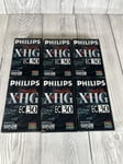 6 x PHILIPS Megalife XHG EC30 VHS-C Camcorder Compact Video Cassette Tapes PAL S