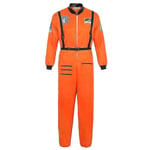 Astronaut Costume Space Suit For Adult Cosplay Costumes Zipper Halloween Costume Couple Flight Jumpsuit Plus Size Uniform -a Orange for Men Orange for Men L