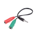 INECK® Cable audio stereo splitter jack 1 mâle 2 femelles 3.5 mm Adaptateur Casque