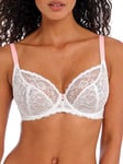 Freya Offbeat Plunge Bra White White 38DD