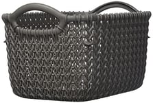 Curver Basket Rectangular "Knit" 24,8x17,5x13,8cm in Harvest Brown