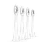 Ordo Replacement Sonic Electric Toothbrush Heads with Sonic Pulse Technology for Teeth Cleaning Plaque Removal Silicone Polishing Deep Clean Bristles Adults Pack of 4 Brush Heads White