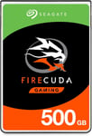 FireCuda, 500 Go, Disque hybride hautes performances SSHD, 2,5"" SATA 6 Gbit/s, 8 Go de mémoire cache, pour PC portable de jeu, services Rescue valables 3 ans (ST500LX025)