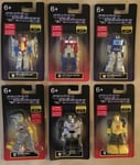 6 X Transformers G1 Mini figures Optimus Prime Bumbleebee Megatron New On Card 