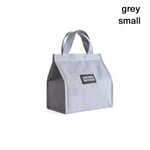 Isolerad Thermal Bag Kylväska Lunchväska GRÅ LITEN grey small