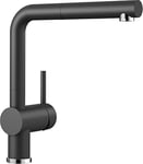 BLANCO 516688 Linus-S Kitchen Mixer Tap in Silgranit Look with Pull-out Spout, High Pressure, Anthracite Grey