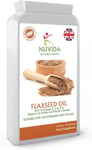 Nuvida Flaxseed Oil Capsules 1000mg - 90 Soft Gel Flaxseed Capsules Rich in Ome