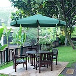 OutSunny Patio Umbrella Aluminum, Polyester, Steel Green Outdoor