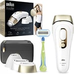 Braun IPL Silk Expert Pro 5, épilation permanente visible, rasoir Venus, tête large et tête de précision, alternative à l'épilation au laser, PL5223, blanc