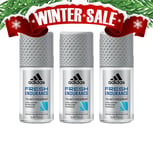 Adidas Men Fresh Endurance Roll-on Deodorant Antiperspirant 50ml 3-Pack