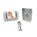 Avidsen - Kit Interphonie - Portier vidéo Couleur LCD 3,5" Couleur 4 Fils, Interphone vidéo Mains Libres avec Un Design Moderne très Pratique à Utiliser - 152162