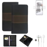 Phone Case + earphones for nubia Red Magic 7S Pro Wallet Cover Bookstyle protect