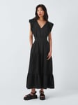 Velvet by Graham & Spencer Ginger Linen Cut Out Detail Maxi Dress, Black