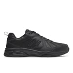 New Balance Men's Wide Fit Leather Sneakers (624) in Black Size 7-19