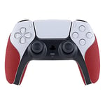 eXtremeRate PlayVital Grips Sticker pour ps5 Manette,Housse Autocollant de Poignée Skins en Caoutchouc pour ps5,Accessoires Antidérapants pour ps5 Manette-Rouge