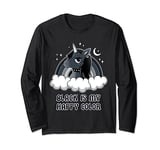 Unicorn Gothic Black is my happy color Long Sleeve T-Shirt