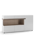 Furniture To Go | Chelsea, Wood, White, Wide Glazed Sideboard