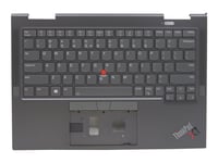 Sunrex - Ersättningstangentbord För Bärbar Dator - Med Trackpoint, Ultranav - Bakgrundsbelyst - Qwerty - Engelska - Europa - Grå - Fru - Med Övre Skydd - För Thinkpad X1 Yoga Gen 6 20Xy