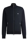 Hugo Boss Black Mens C-Darmando Mixed-material Zip-up Jacket Dark Blue - Size Medium