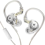 Kz Edx Pro Ecouteurs Intra-Auriculaires Filaires Iem Dual Dd Hifi Stereo Casque Suppression Du Bruit Blanc Avec Micro